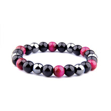 Load image into Gallery viewer, Natural Black Obsidian Hematite Tiger Eye Beads Bracelets Men for Magnetic Health Protection Women Jewelry Pulsera Hombre