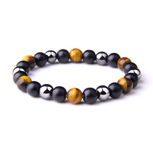Load image into Gallery viewer, Natural Black Obsidian Hematite Tiger Eye Beads Bracelets Men for Magnetic Health Protection Women Jewelry Pulsera Hombre