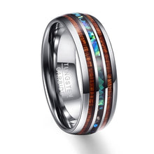 Load image into Gallery viewer, Wood Grain Polishing Men Rings Middle 100% Tungsten Carbide Wedding Bands Multi-size Anillos para hombres Pierscienie
