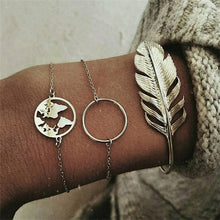 Load image into Gallery viewer, IPARAM Bohemian Shell Map Turtle Bracelet Set 2019 Retro Geometric Statement Female Glamour Fashion Jewelry Jewelry Gift