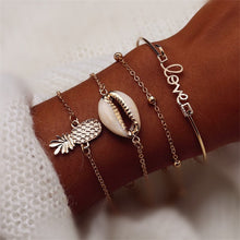 Load image into Gallery viewer, IPARAM Bohemian Shell Map Turtle Bracelet Set 2019 Retro Geometric Statement Female Glamour Fashion Jewelry Jewelry Gift