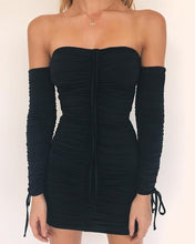 Load image into Gallery viewer, Articat Women Autumn Winter Bandage Dress Women 2018 Sexy Off Shoulder Long Sleeve Slim Elastic Bodycon Party Dresses Vestidos