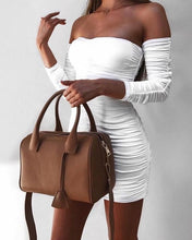 Load image into Gallery viewer, Articat Women Autumn Winter Bandage Dress Women 2018 Sexy Off Shoulder Long Sleeve Slim Elastic Bodycon Party Dresses Vestidos