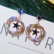 Load image into Gallery viewer, New fashion Earrings for Women Elegant Flower Crystal Earrings Round Gold Earrings wedding party Earrings Female