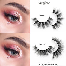 Load image into Gallery viewer, Visofree Eyelashes 3D Mink Lashes Handmade Full Strip Lashes Cruelty Free Luxury Mink Eyelashes Makeup Lash maquiagem faux cils