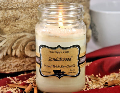 Sandalwood - Wood Wick Candles