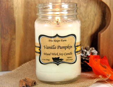 Vanilla Pumpkin - Wood Wick Candles