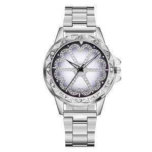 Casual Quartz Stainless Steel Lucky Flower Women's Watch