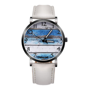 Smart  Fashion Couple  round dial design Design Leather  Analog Alloy Quartz Wrist Watch