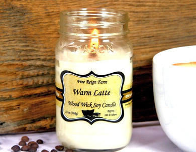 Warm Latte - Wood Wick Candles